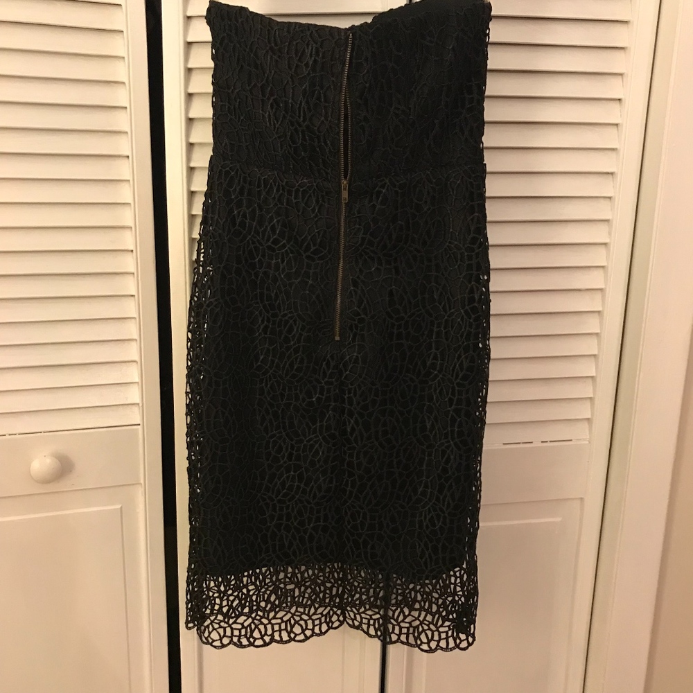 Black Lace Overlay Dress - Picture 4 of 5